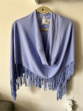 Hannah Rose Lavender Fringe Wrap Shawl Cashmere Blend